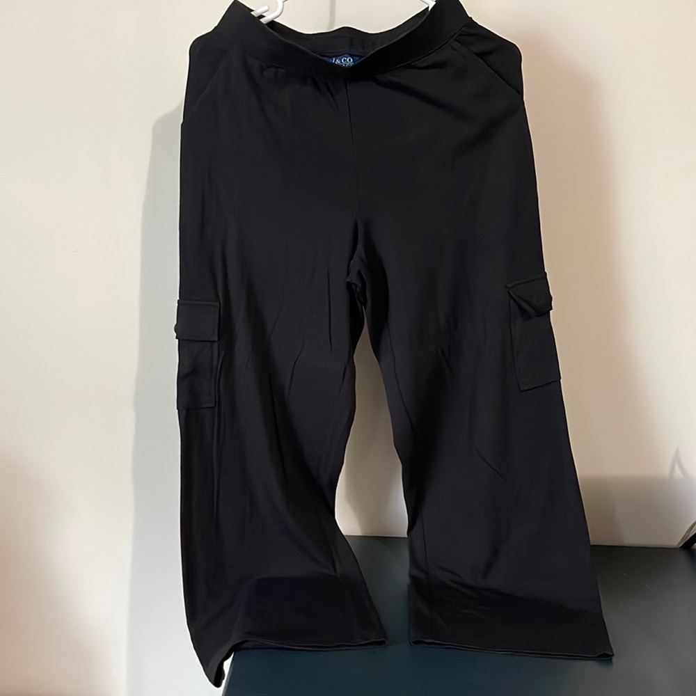 Denim & Co Beach wide legged lounge pants with pockets